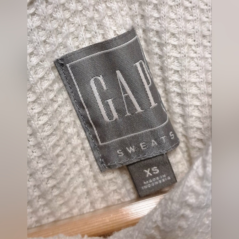 The GAP Waffle Knit Turtle Neck Pocket Sweatshirt And Matching Sweats Size XS - Picture 6 of 11